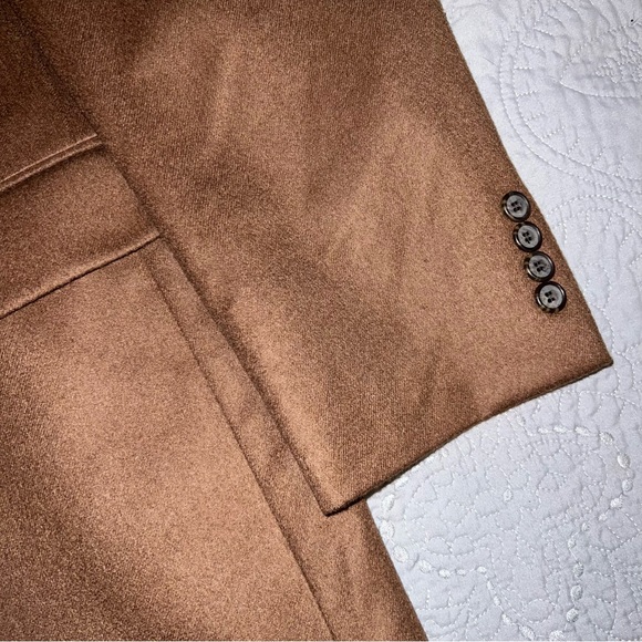 Michael Kors Trench Coat 40 L Brown Wool Blend - Picture 10 of 11